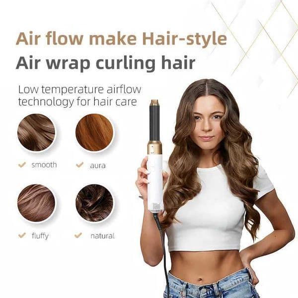 5 in 1 Hair Dryer Hot Comb Set Professional Curling Iron Hair Straightener Styling Tool For Airwrap Hair Dryer Household T260520FY2T