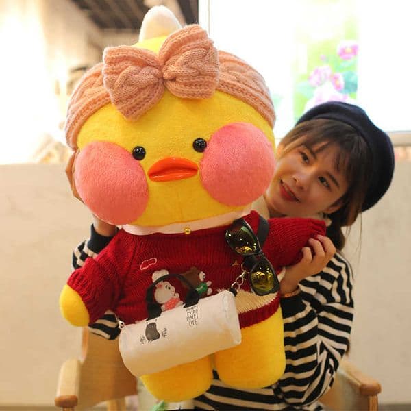 80cm large internet-famous duck hyaluronic acid duck little yellow duck plush toy pillow doll gift for girlfriendL260520467X