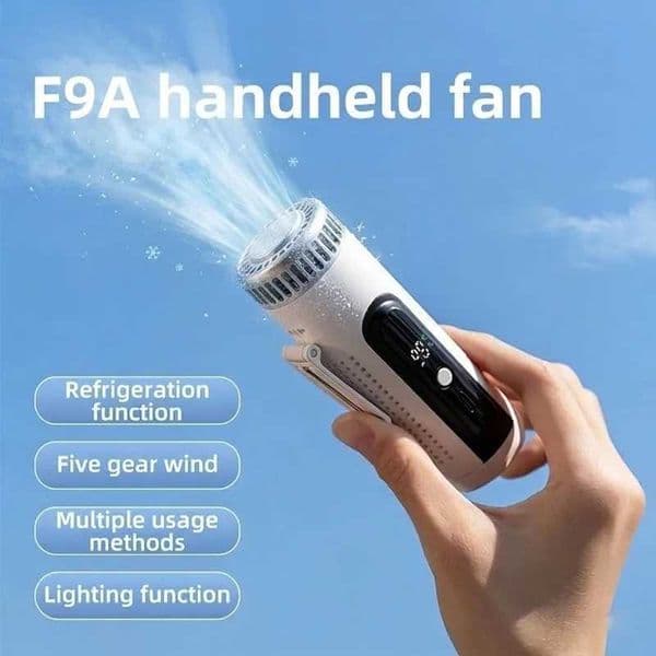 2026 New Semiconductor ICE Cooling Turbo Fan 3-in-1 Portable USB Handheld Neck Waist Fan LED Display 3000mAh Brushless Mini Fan T260520