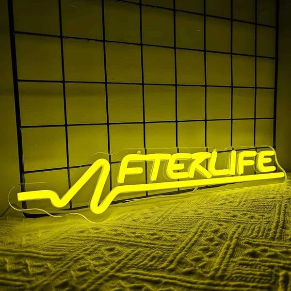 One Piece of Afterlife Neon Lighting Cyberpunk-Style Neon Signs Perfect Gifts for Fans of Shooting Games Suitable for Bedroom H260520