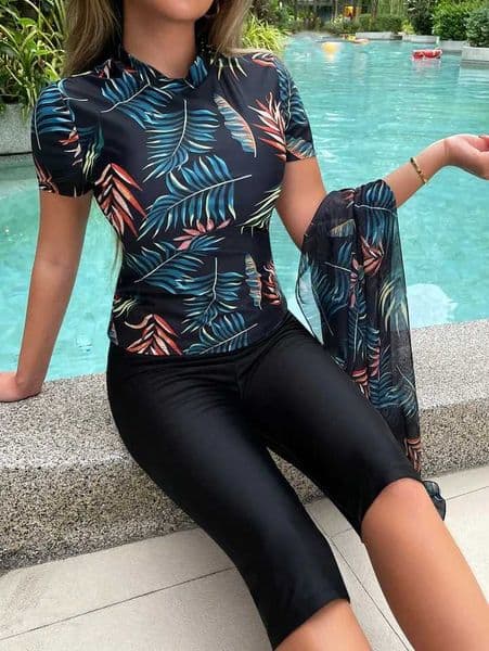 Summer Print Swimsuits Tankini Sets Female Swimwear Push Up For Beach Wear Two-Piece Bathing Suits Pool Womens Swimming Suit L2605201