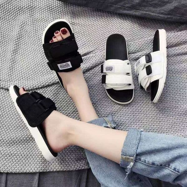 Summer Outdoor Men Fashion Hook&Loop Canvas Casual Couple Slip-on Beach Slippers Sandals Women Shoes Flip Flops W260520