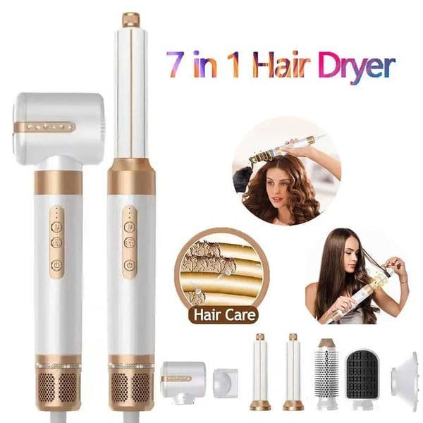 7 in 1 Hair Dryer Hot Comb Set Professional Curling Iron Hair Straightener Styling Tool For Airwrap High Speed Hair Dryer T260520
