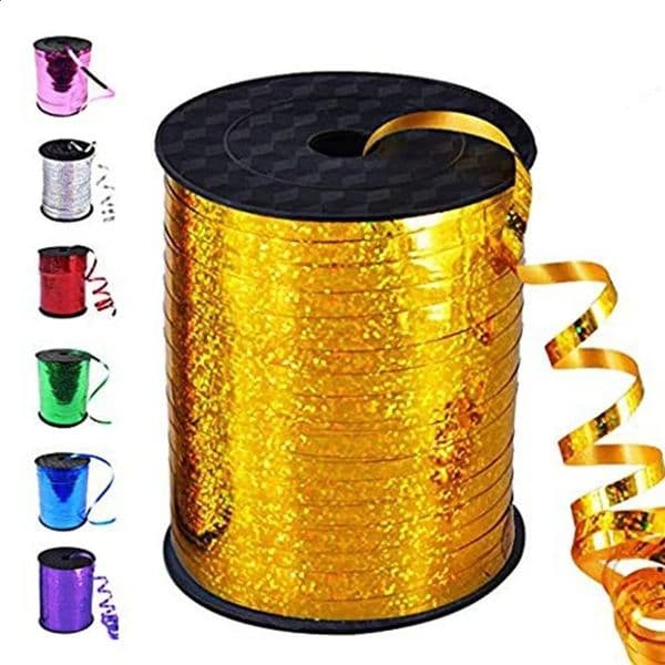 500Yard Laser Ribbon Satin Ribbons Wedding Birthday Party Decorative for Balloons Gift Bag Cake Packing 260520