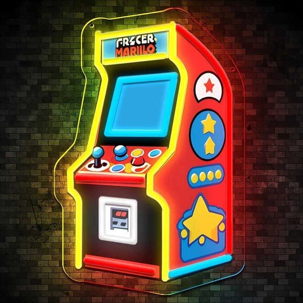 Retro Arcade Neon Sign LED Light for Gaming Room Decor Vintage Video Game Machine Style Multicolor Wall Art for Home Bar Party H260520