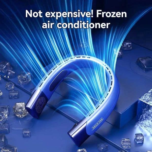 Portable Neck Fan Wearable Air Conditioner USB Rechargeable Air Cooler 5 Speed Electric Fan for Outdoor Ventilator 5000mAh Fans T260520