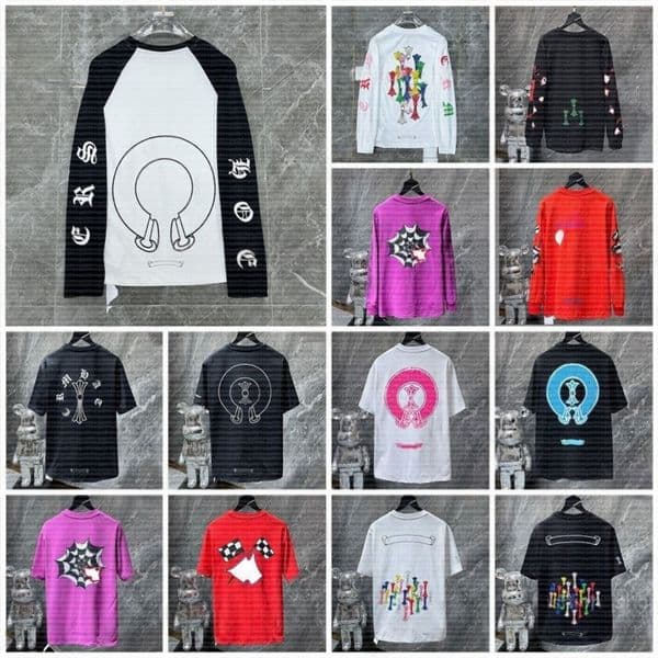 chreme hearts designer mens t shirt designer t shirts Long sleeve graphic letter set mesh ventilate print beach pants hipster fabric women Street shorts coloeful