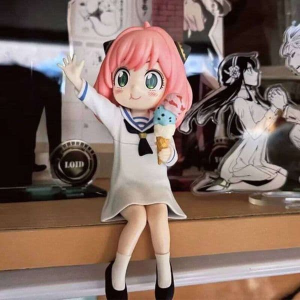 13CM Anime Spy Family Anya Forger Noodle Stopper Model Toy Doll Aciton Figure PVC Desktop Car Decorations J260520