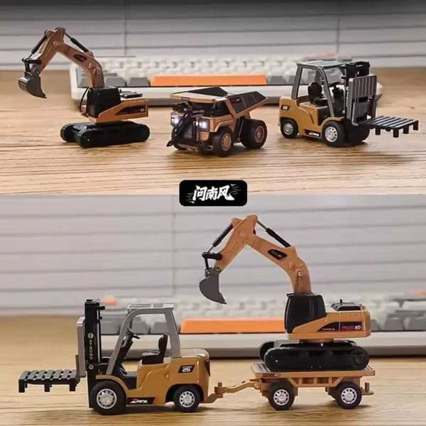 164 Scale Remote Control Mini Excavator Tipper Truck - Full-Scale Model Engineering Vehicle Toy For Kids And CollectorsR260604