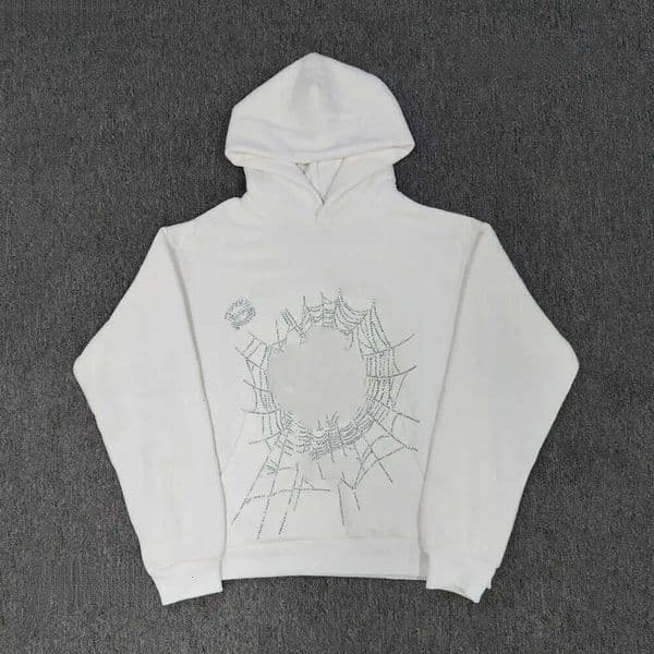 Spiderhoodie Sweatshirts Web Spider Rhinestone Pattern Oversized Spider Hoodie Men Designer Hoodie Spider Pink Hoodie Young Thug Womens Sports Graphic Jacket 943