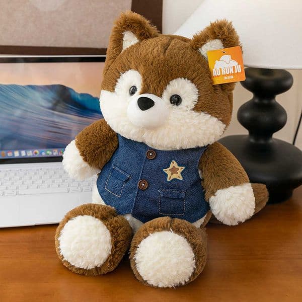 Running Series Plush Toy Cute Little Fox Doll Cartoon Wolf Doll Sofa CushionL260520Y3UV