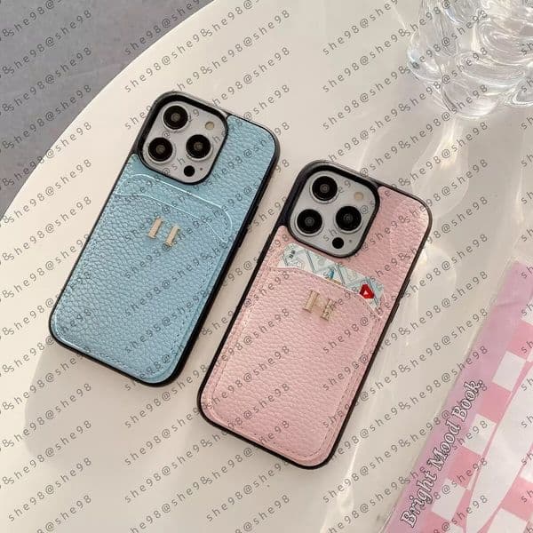 Luxury Designer Phone Case For iPhone 17 16 15 14 13 12 11 Pro Max Leather Mobile Back Shell Classic Letter Design Cover Case With Card Holder Pocket Z260522