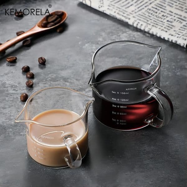 75150ML Glass Measuring Cup With Handle Espresso Milk Kitchen Mug Scale Accurate Container For Cooking Baking Barista 260520