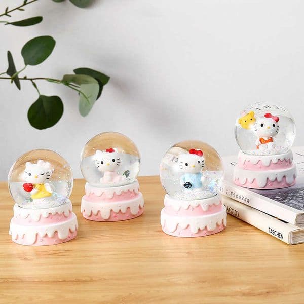 Cartoon anime figurine crystal ball glowing glass water ball with a girlish charm childrens gift glass ball L260520198Z