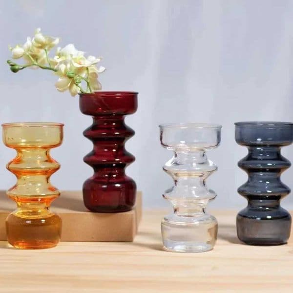 Colorful Vases Glass Ornaments Desktop Decorations Dried Flower Bouquets Living Rooms Flower Arrangements Vintage Vases L260520