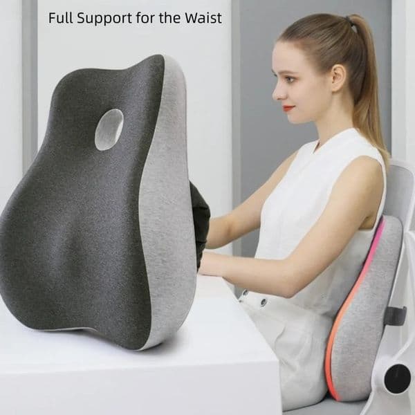 Memory Foam Massage Lumbar Support Pillow Back Pain Relief Non-Slip Chair Cushions Adjustable Straps Improve Posture 260520