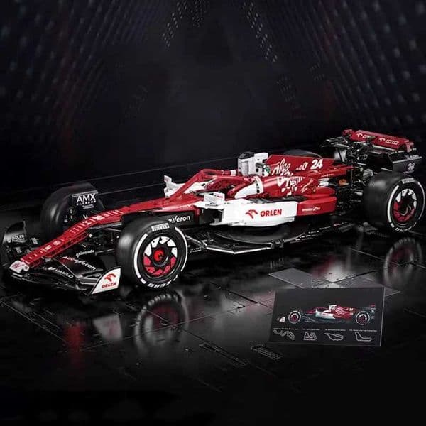 18 Scale Vehicle Building Block 2022 Alfa C42 ORLEN F1 Racing Car Formula 1 Technical Model Construction Bricks Toy For GiftsJ260521