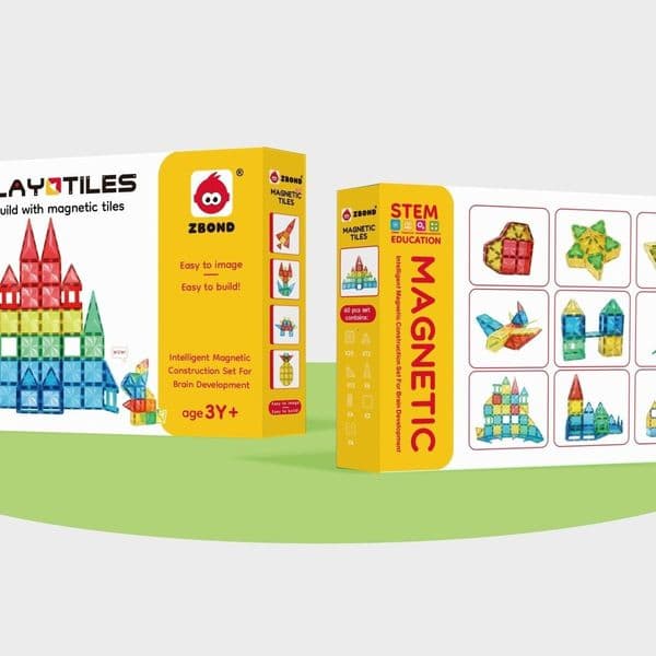 Educational Playset: Zhibang Big Colored Magnetic Sheets & Buildable Block Toys