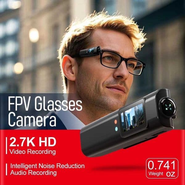 GEYUNE 27K Mini FPV Eyeglasses Video Shooting Micro-camera HD WiFi Intelligent Headset Glasses VideoSound Recording WiFi APP T260521