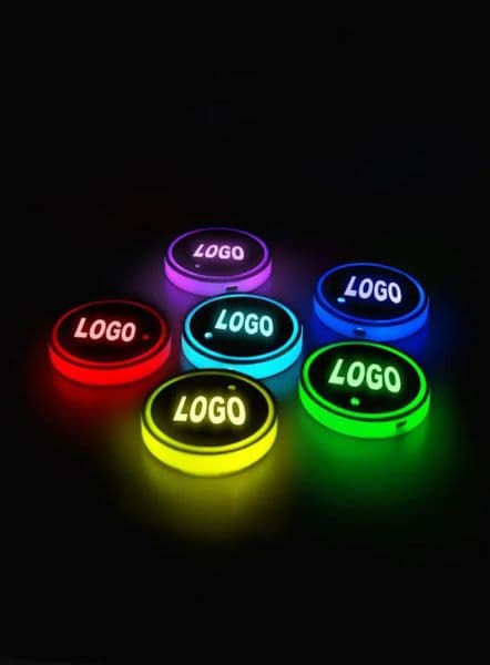 Car Part Auto 2Pcs Led Cup Holder Logo Light For Nissan Ford Mercedes Jeep USB Charging Minous Car Dashcam Coaster Accessories5411786 Radar 44