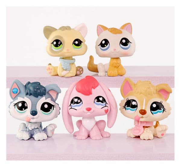 5 pcs LPS Pet Toy Little Pet Figure Kitten 1074 134 Husky Puppy 2036 1013 Rabbit 557 Collectible Kid Gift Playset