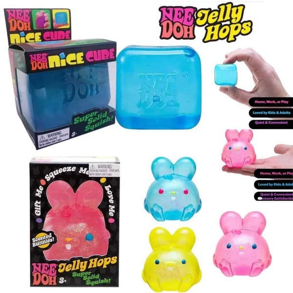 Needoh Nice Cube Sensory Stress Reliever Multiple Styles Fidget Tool for Anxiety Focus Desk Sensory Cube for Adults Kids Z260521