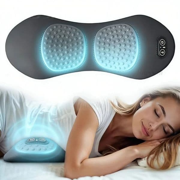 3 in 1 Electric Lumbar Support Pillow with Heating Massage Adjustable Height Memory Foam Waist Cushion for Office Car Home Use 260520