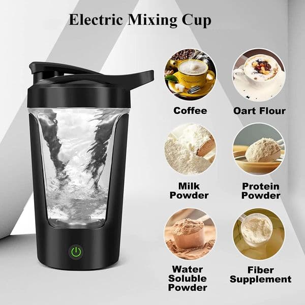 450ml Blenders Cup Electric Mixing Cup Portable Protein Powder Shaker Bottle Mixer For Travel Home Office Kitchen Tools 260521