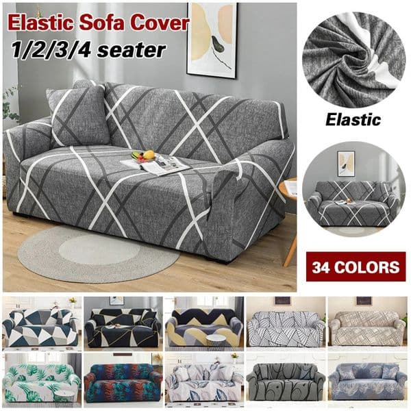 Printed Sofa Slipcovers Stretch Couch Cover Pet Friendly Non Slip Washable Furniture Protector with Elastic Bottom 260521