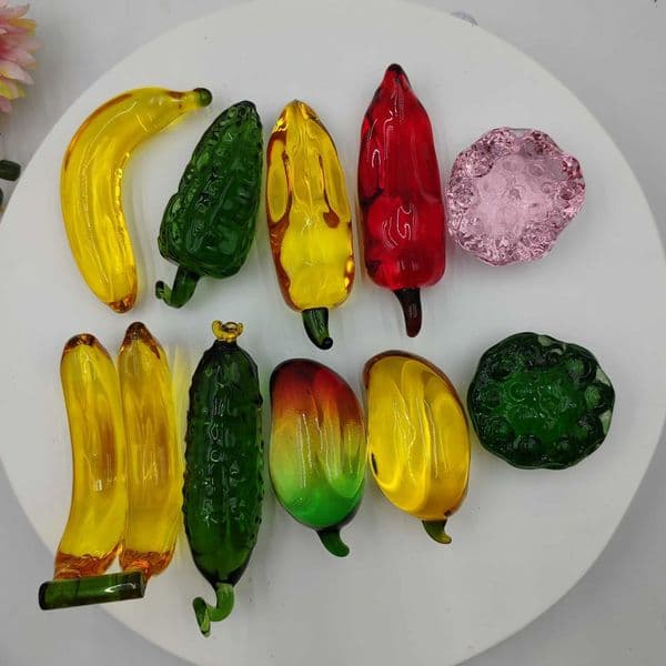 1pc Fruit Shaped Mango Decoration Craft Modern Artificial Crystal Decoration Object for Home L260521