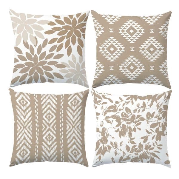 14pcs Boho Taupe Geometric Floral Throw Pillow Covers Farmhouse Decorative Cushion Cases for Home Sofa Bedroom cover 260521