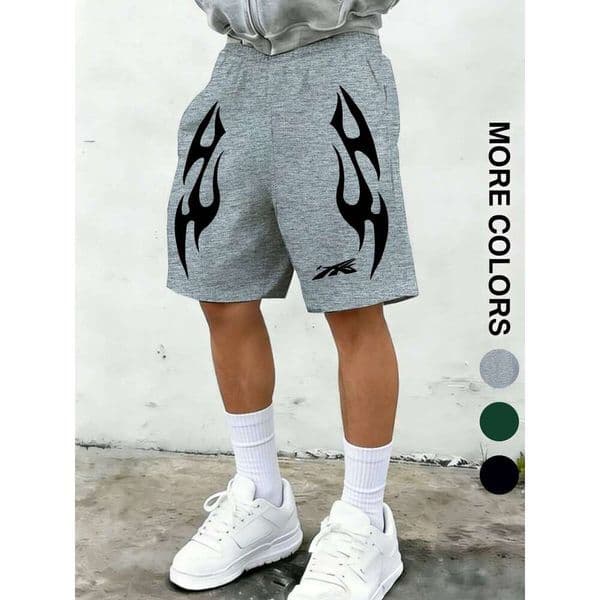 American-style high-street men's with unique prints; loose-fitting, versatile summer casual and athletic shorts 26L0521