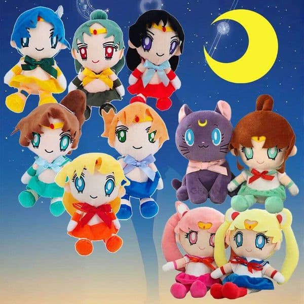 Anime Sailor Moon Tsukino Usagi Kaiou Michi Stuffed Doll Plush Action Figure Model Collection Decoration Toys 26Y0520