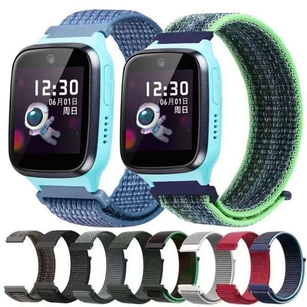 20mm Universal Kids Smart Sport Watch Band Nylon Loop Strap Adjustable Wristwatch Replacement Comfortable Children Watch Straps L260521