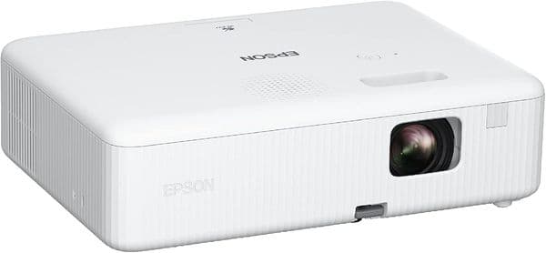 Epson EpiqVision Flex CO W01 Portable Projector Chip 3LCD, Widescreen, 3000 Lumens Color White Brightness, 5 W Speaker, 300-Inch Home Entertainment and Work, Streaming