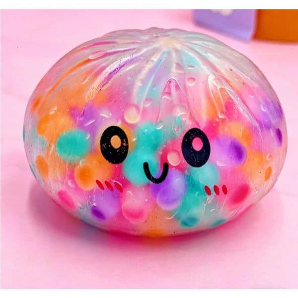 Colorful Bubble Dumpling Squeeze with Steamer Soft TPR Dough Ball Decompression Fidget Toy Funny Creative Bun GiftJ260521