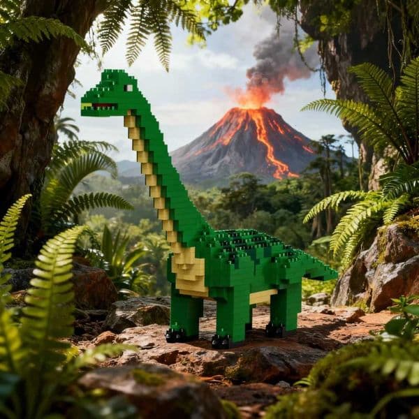 KNEW BUILT Dinosaur Micro Building Blocks ToyT-RexTriceratopsEducational Gift for KidChristmas Tree DecorCreative Craft Toy M260520