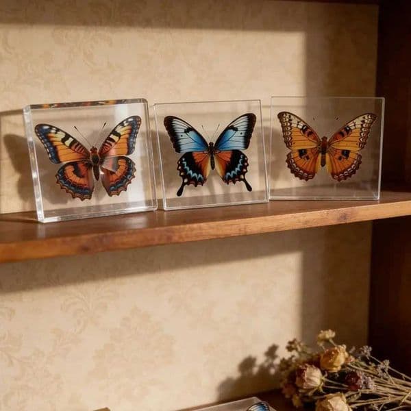1pc Butterfly Handmade Specimen Desktop Home Decoration Ornament Gift for Children and Boys Ornamental Gift L260521