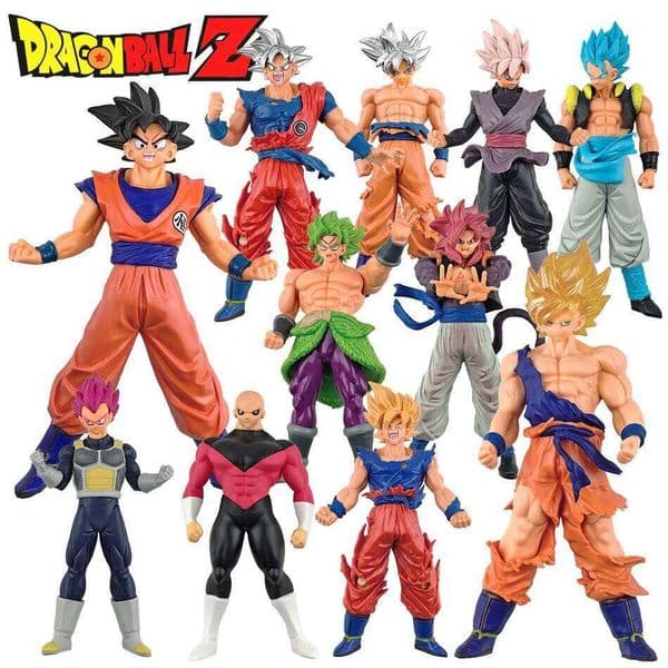 17-18CM Dragon Ball Z Super Saiyan Son Goku Broly Vegeta Anime Action Figures Model Gifts Toys Figurines for Kids 26Y0521