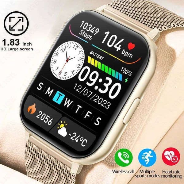 LIGE Smart Watch Men Women Full Touch Custom Dial Heart Rate Sleep Monitoring Waterproof Watches Sport Fitness Smartwatch Ladies