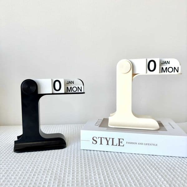1pc modern minimalist style plastic creative perpetual calendar desk calendar office desktop decoration new home decoration L260521