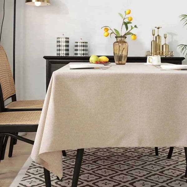 Nordic Simple Rectangular Tablecloth Waterproof And Oil-Proof Solid Color Covering Cloth Home Dining Table Decoration L260521