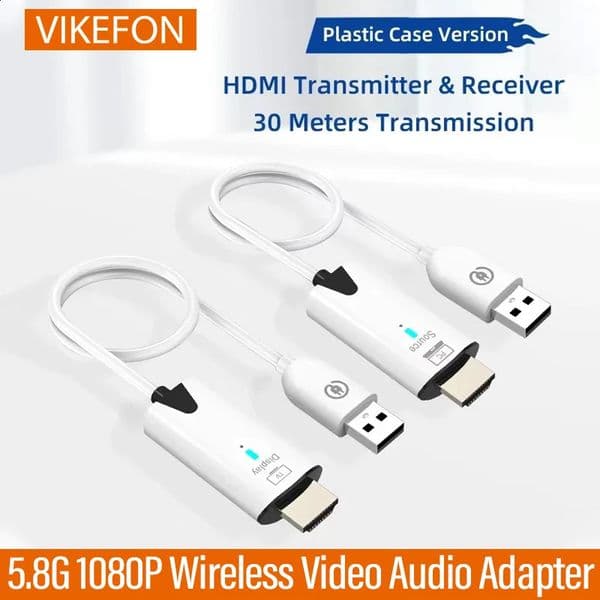 58G 1080P 30M Wireless -Compatible Video Audio Transmitter Receiver Extender Display Adapter Dongle For TV Box Monitor PC 260511