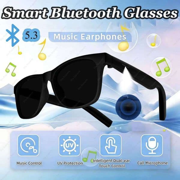 2026 New Smart Glasses Men Women Voice Assistant Bluetooth Call Music Touch Sunglasses Remote Control Photo Smartglasses