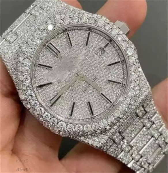 Full Diamond Men Women Designer watch Hip Hop Quartz Watches with Multifunctional Luxury Wristwatches Alloy titanium moissanite Watches 40
