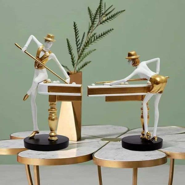 Nordic Billiard Resin Ornament Home Decor CraftsStatueOffice Desk Figurines Decoration Bookcase Sculpture Home Accessories L260521