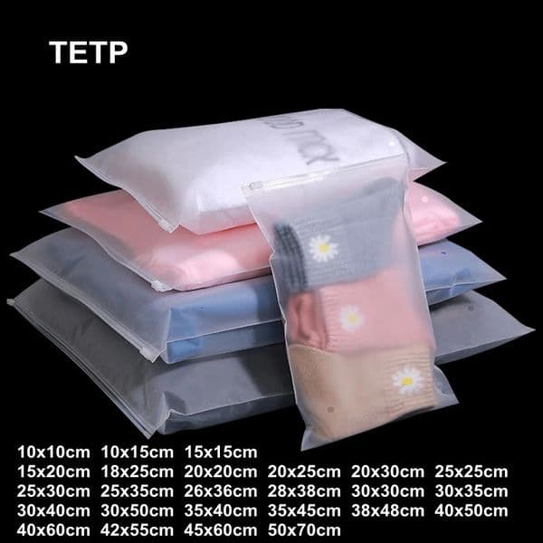 TETP 10pcs 14wire18wires Frosted Matte Zipper Bag Home Travel Storage Clothing Underwear Packaging With Air Hole Organizer 260521