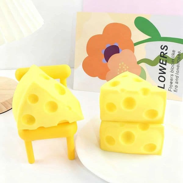 1/3 Pcs New Cute Cheese Squeeze Toy Fun Stress Relief Toy Ideal for Christmas and Party Favors Z260521
