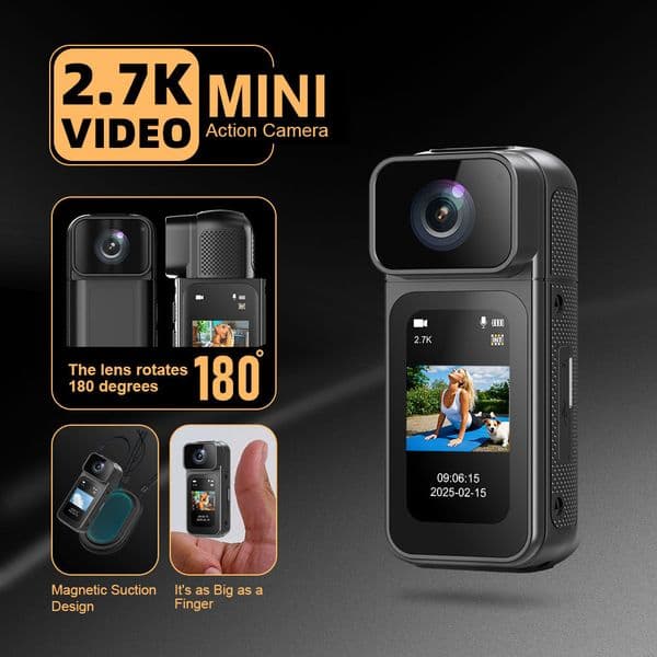 2026 Designer Sports Camera Handheld Degree Panoramic Cycling Recorder Wearable On The Chest Anti Shake WIFI Transmission All Fitted Women Men And Portable Camera
