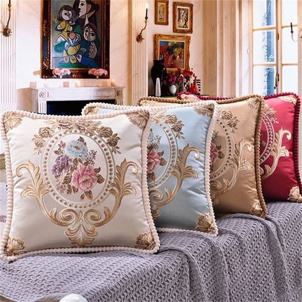48x48cm American Europe Cushion Cover Pillowcase Antique Cotton Blend Linen Sofa Throw JAF138 260521